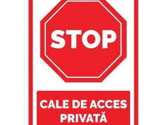 Semn pentru stop si calea de acces privata