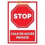 Semn pentru stop si calea de acces privata